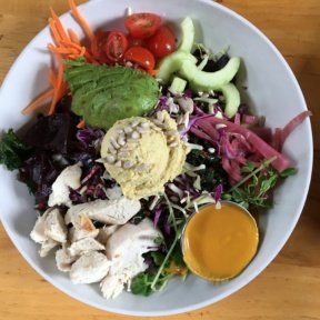 Gluten-free buddha bowl from The Plant Cafe Organic